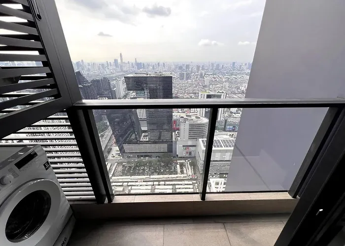 High Skyview With Desk Pool Gym Mrt 200m Apartamento Banguecoque